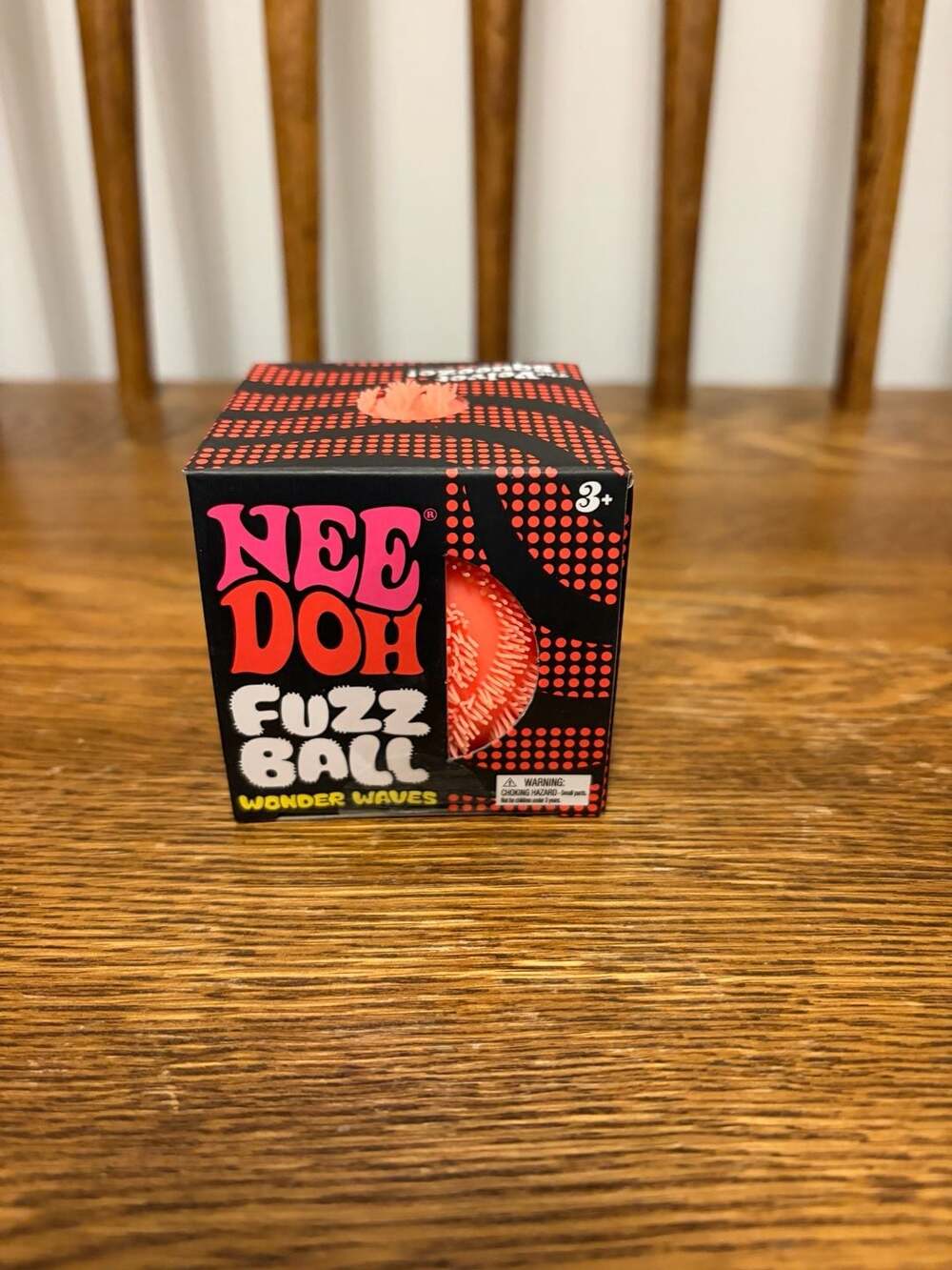 Schylling NeeDoh Fuzz Ball Wonder Waves Orange Fidget Toy